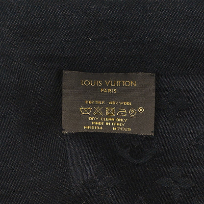 Louis Vuitton Silk Wool Monogram Shawl Black 3 of 3