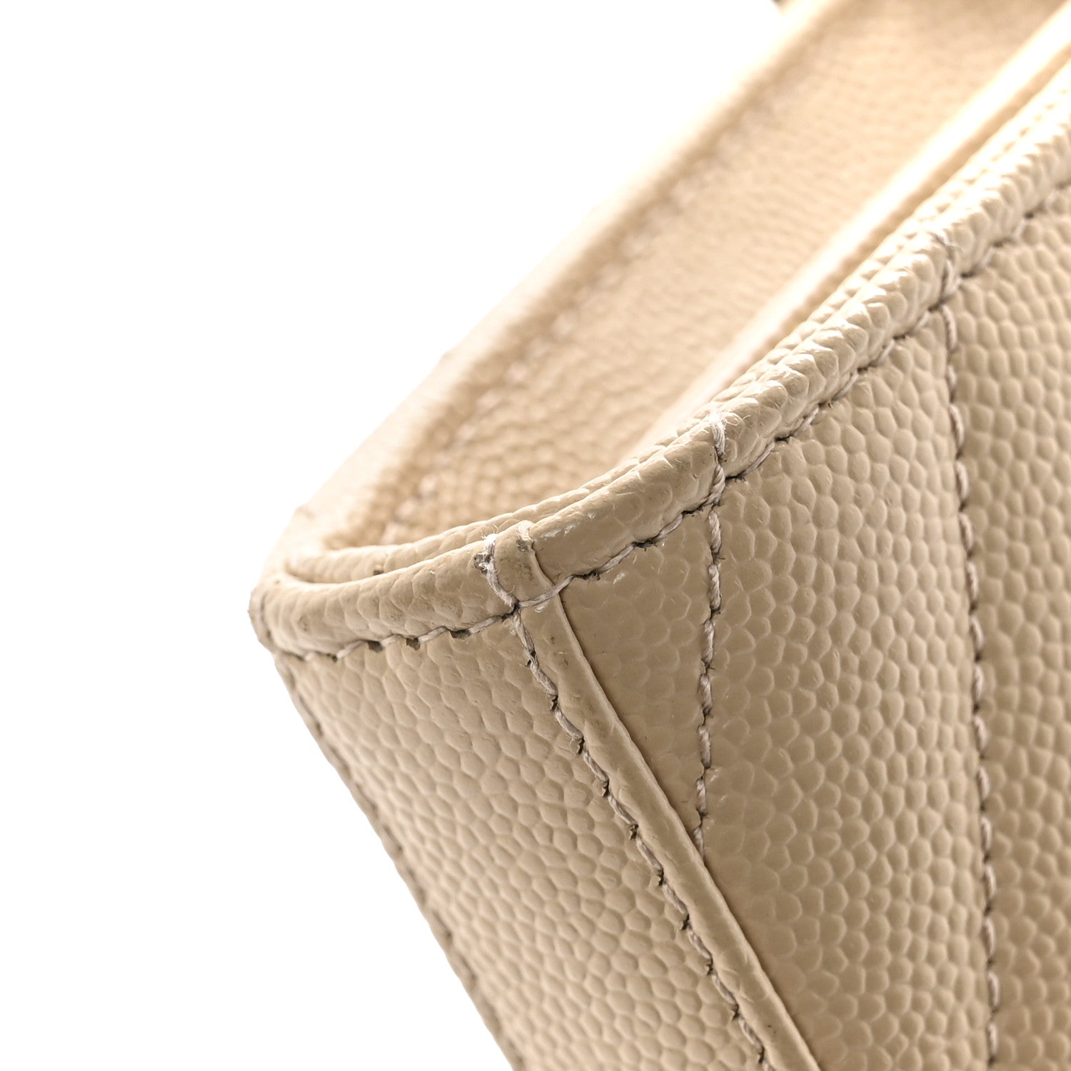 Saint Laurent Grain De Poudre Matelasse Chevron Cassandre Chain Wallet Nude Powder 13 of 13