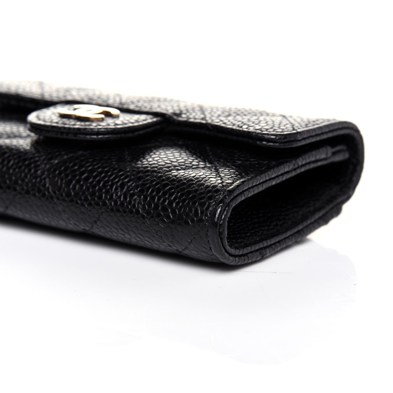 Chanel Caviar Quilted Flap Card Holder Wallet Black 9 of 9