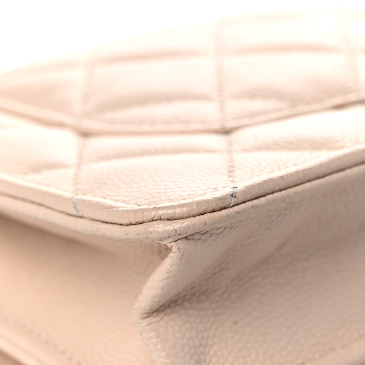 Chanel Caviar Quilted Coco Candy Wallet On Chain WOC Beige 11 of 15