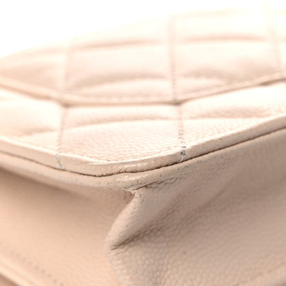 Chanel Caviar Quilted Coco Candy Wallet On Chain WOC Beige 11 of 15
