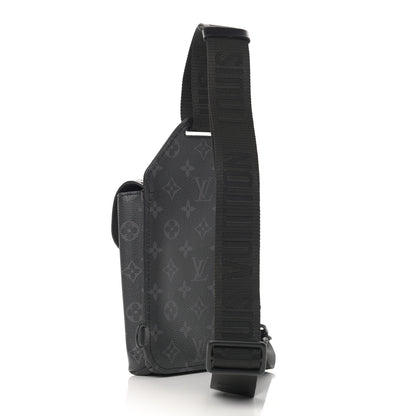 Louis Vuitton Monogram Eclipse Saumur Slingbag Black 3 of 9