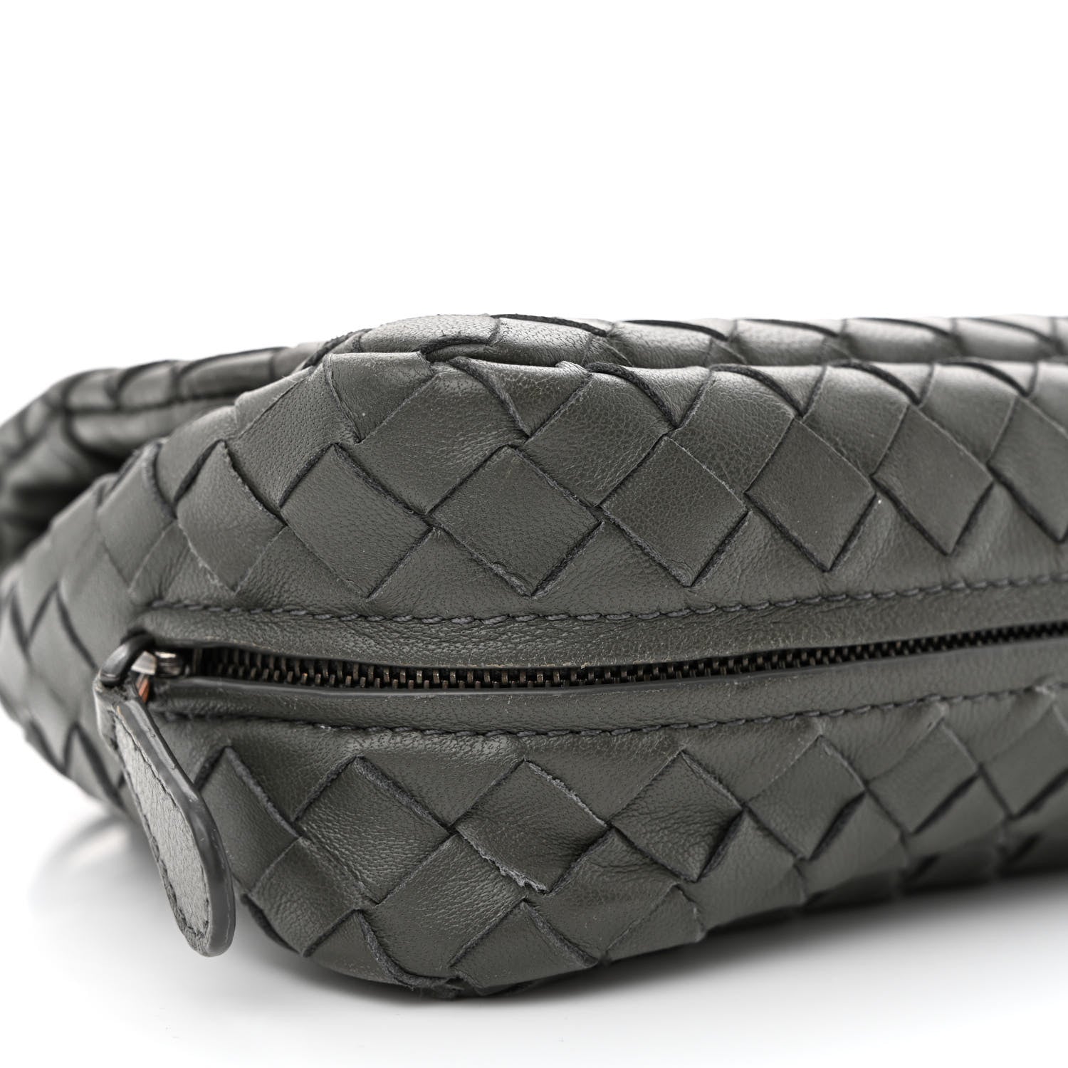 Bottega Veneta Nappa Intrecciato Small Chain Crossbody Light Grey 10 of 11
