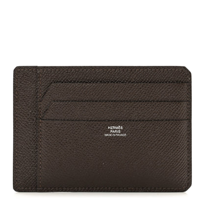 Hermes Epsom City 8CC Card Holder Chocolate 1 of 6