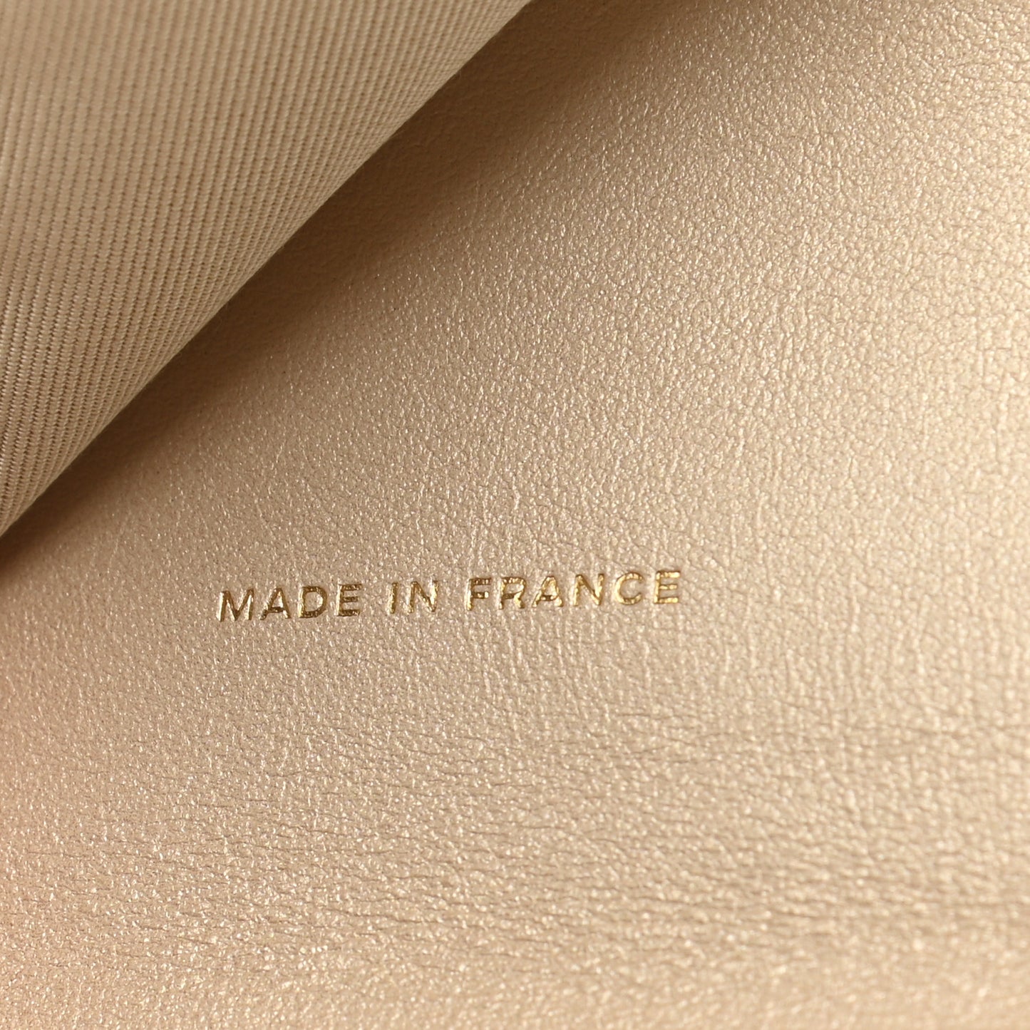 Metallic Lambskin Quilted Compact Flap Wallet Gold