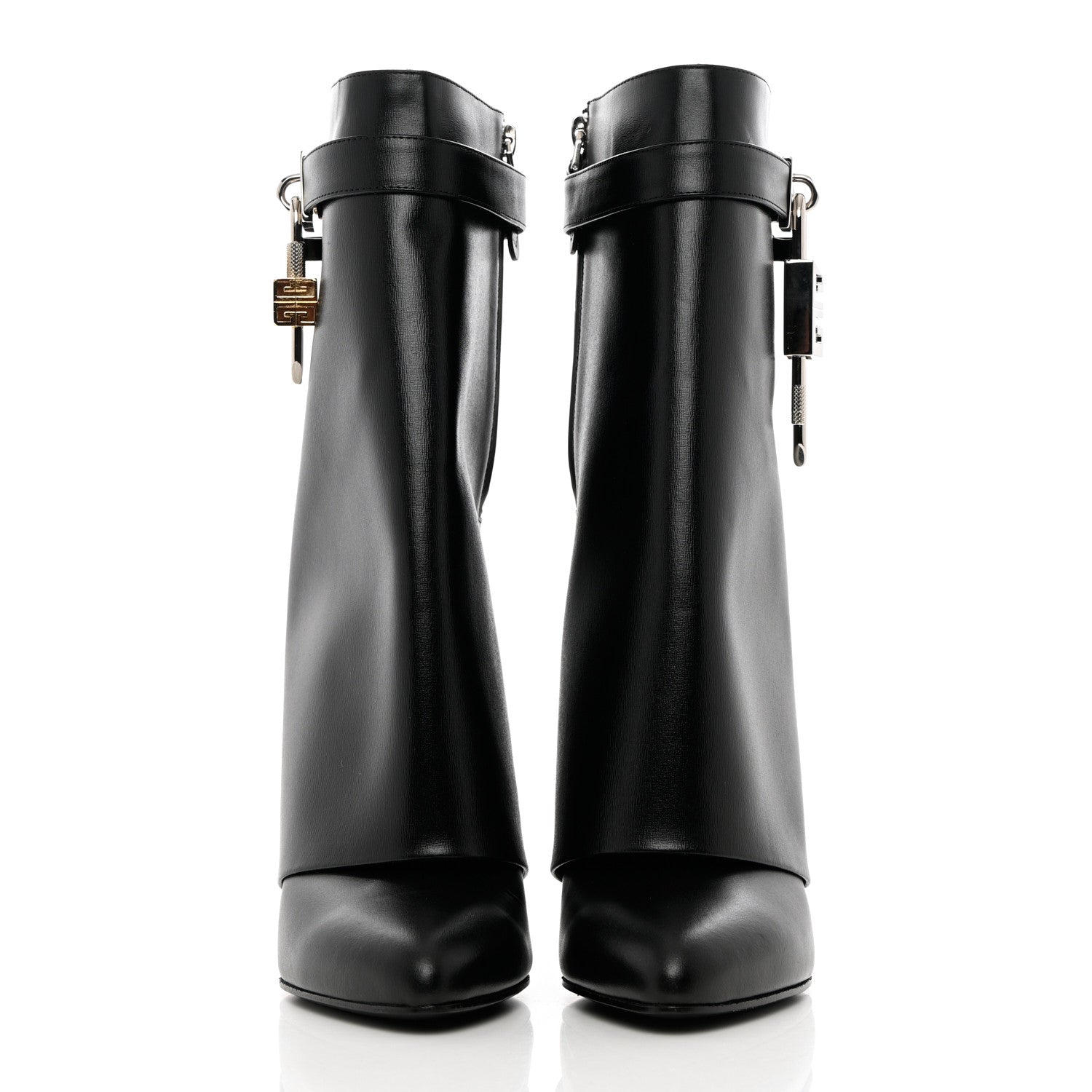 Givenchy Calfskin Shark Lock Ankle Boots 40 Black 2 of 10