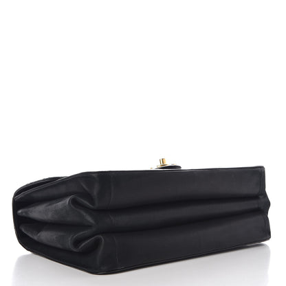 Chanel Iridescent Calfskin Quilted Straight Lined Flap Black 4 of 8