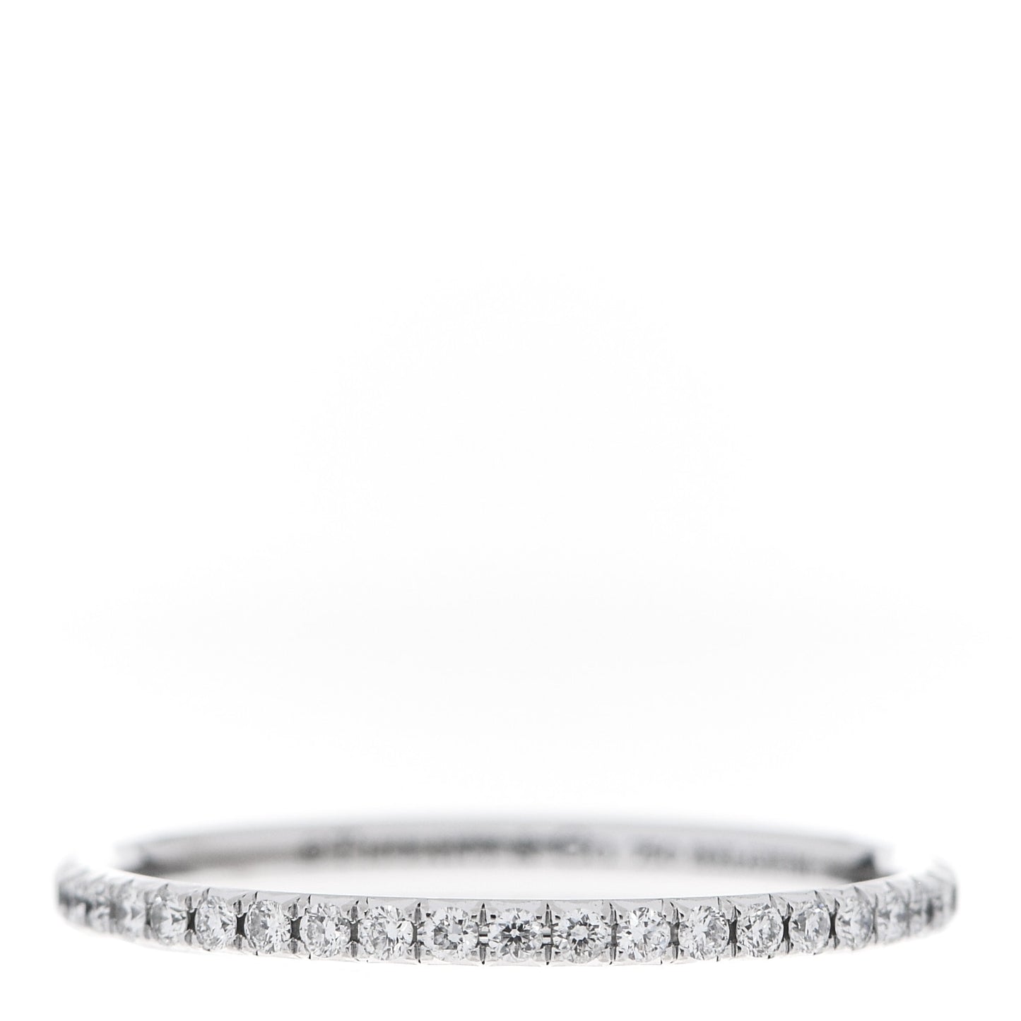 18K White Gold Diamond Metro Band Ring 54 7