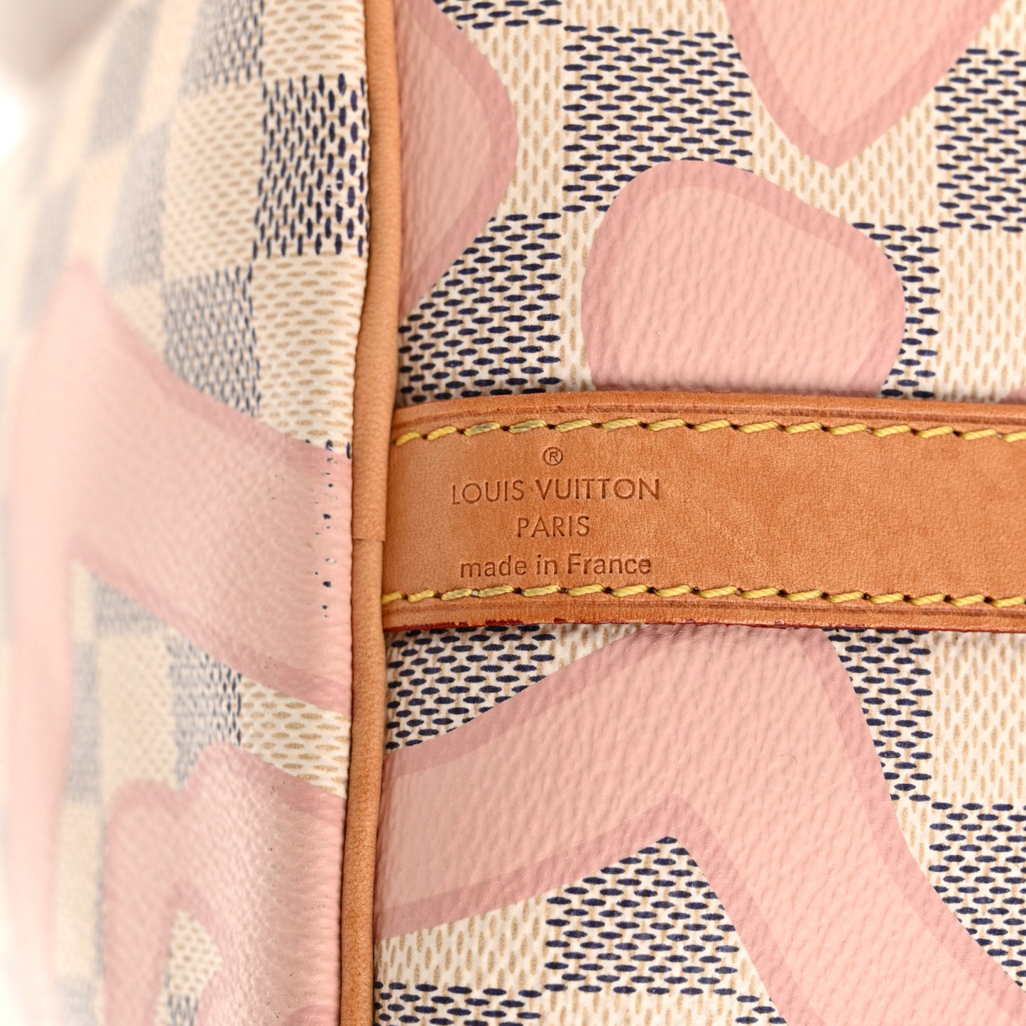 Damier Azur Tahitienne Speedy Bandouliere 30 Rose Ballerine
