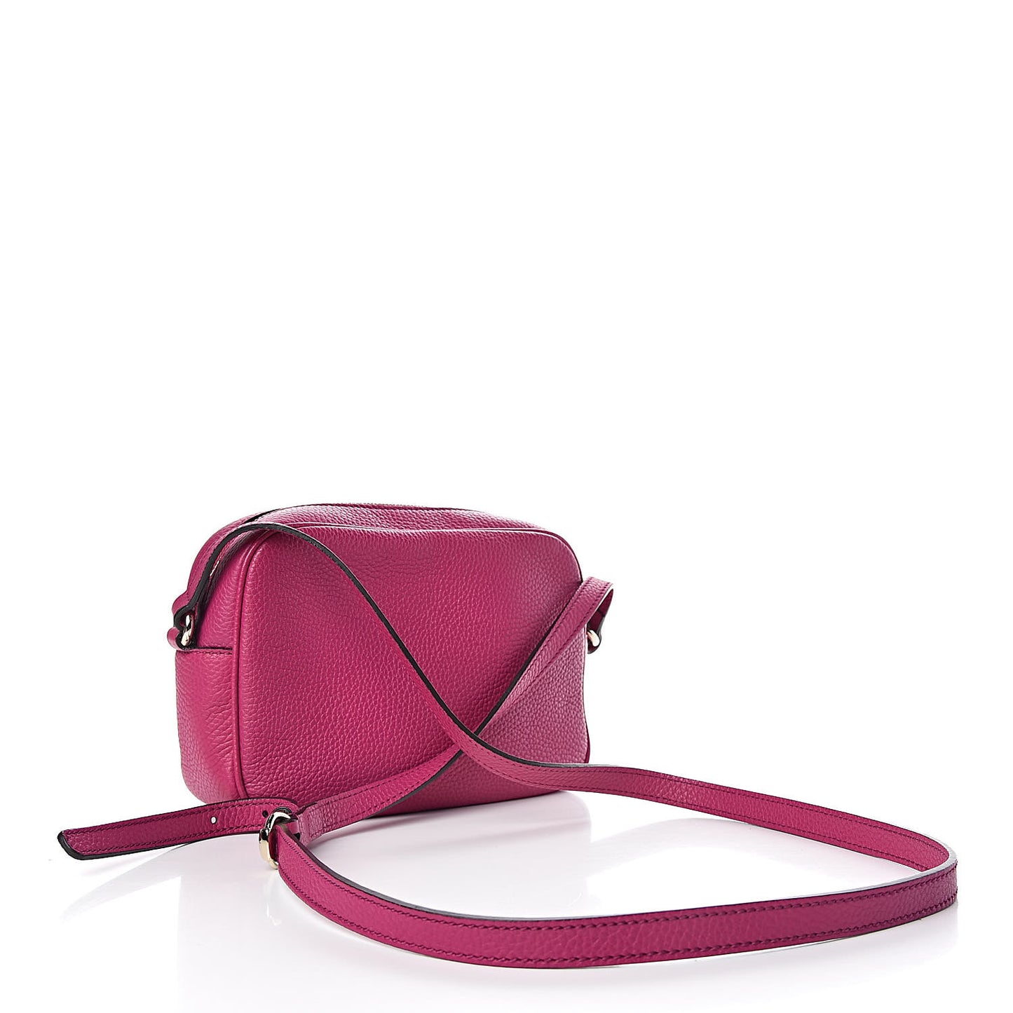 Pebbled Calfskin Small Soho Disco Bag Bright Bougainvillea