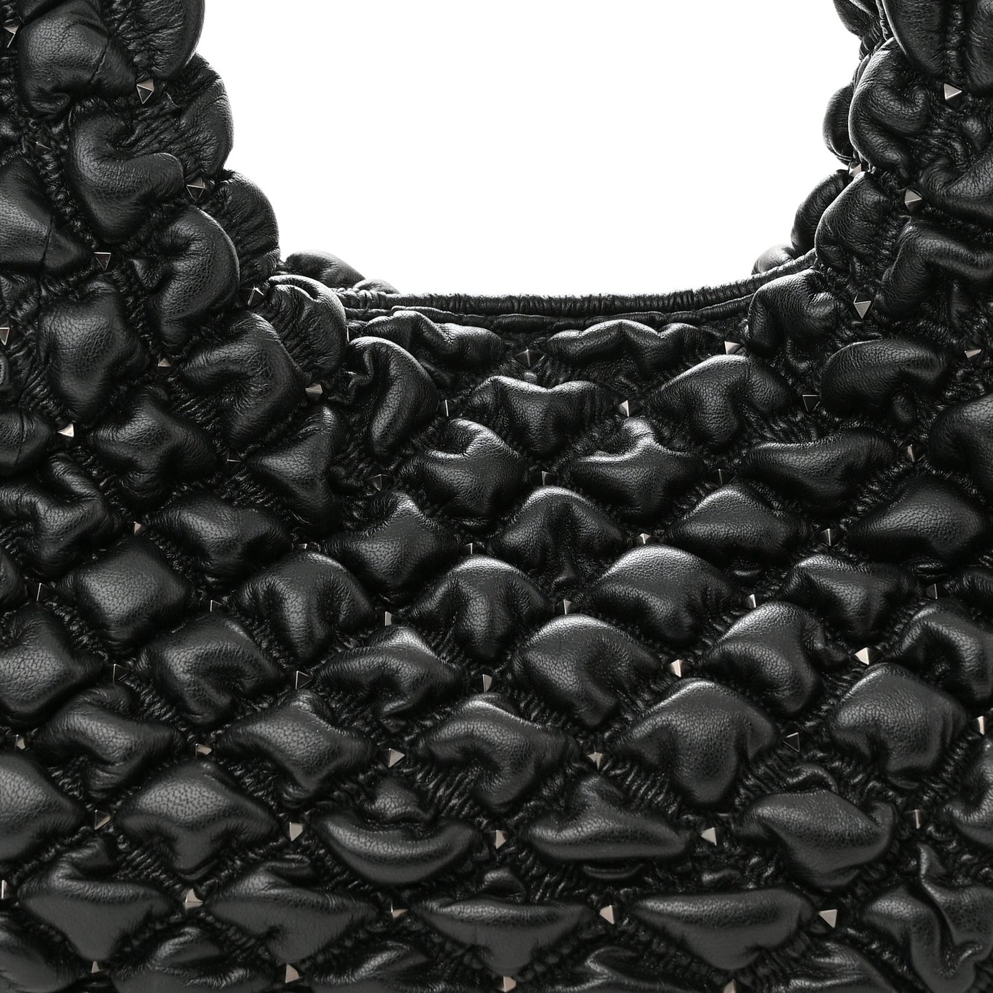 Nappa Spikeme Hobo Bag Black