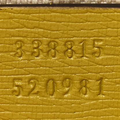 Gucci Calfskin Heartbeat Print Large Pouch Yellow Multicolor 7 of 11