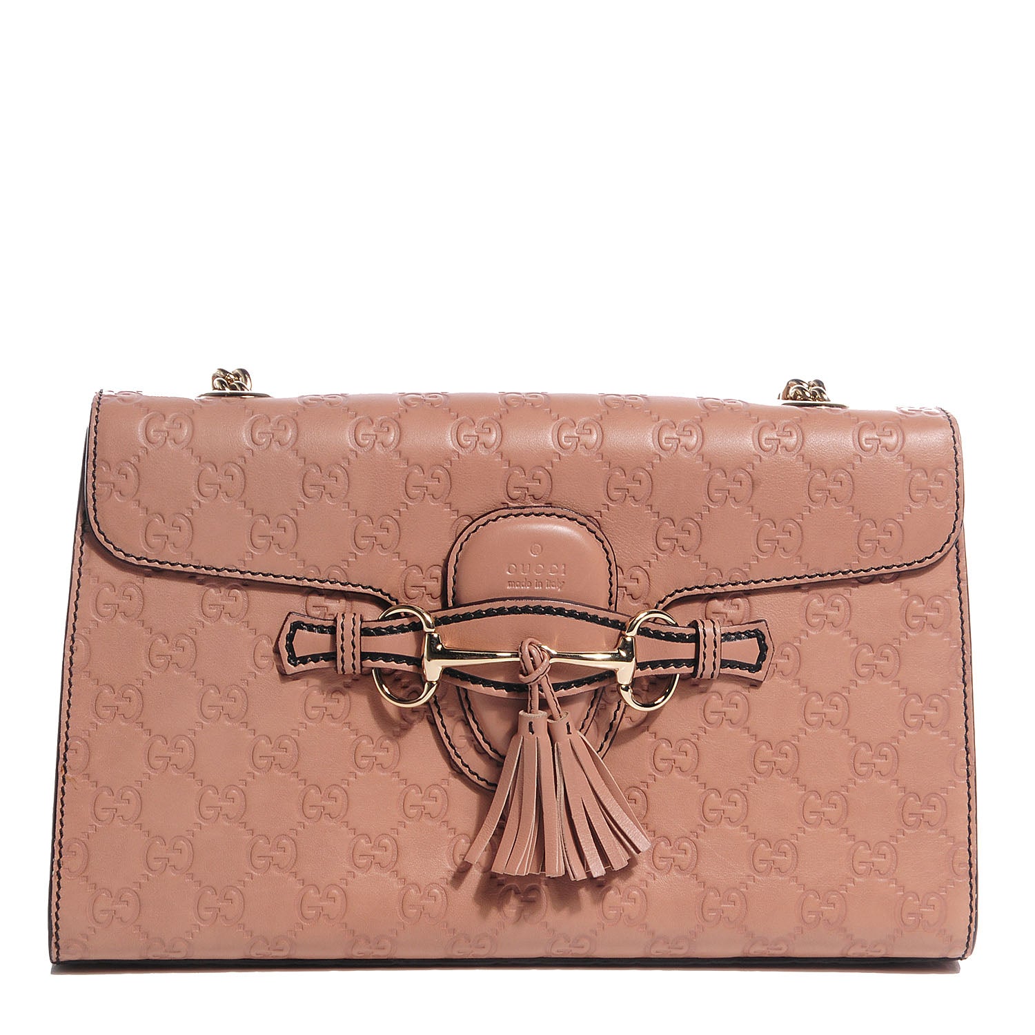 Gucci Guccissima Medium Emily Chain Shoulder Bag Camelia 1 of 9