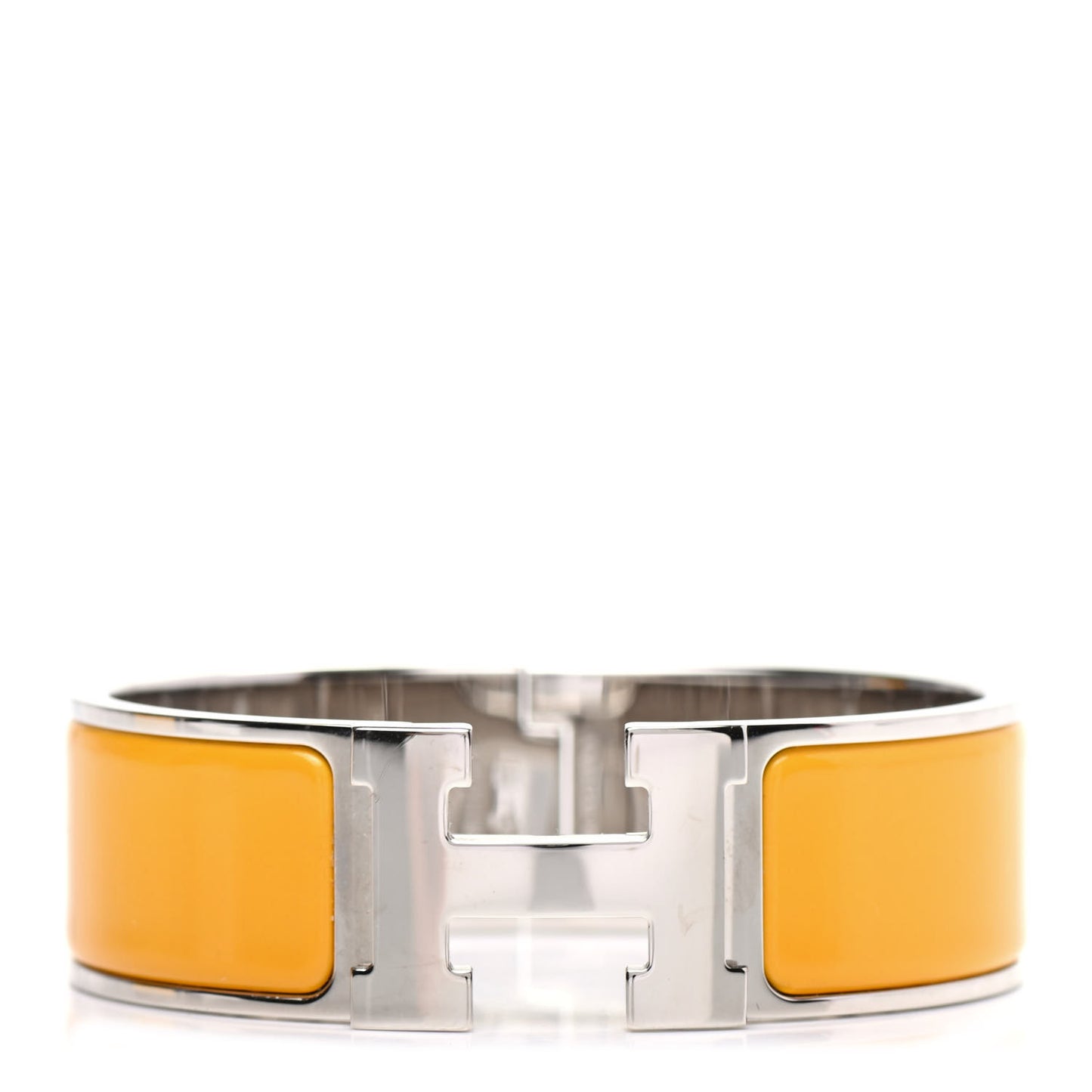 Enamel Wide Clic Clac H Bracelet PM Jaune Soleil