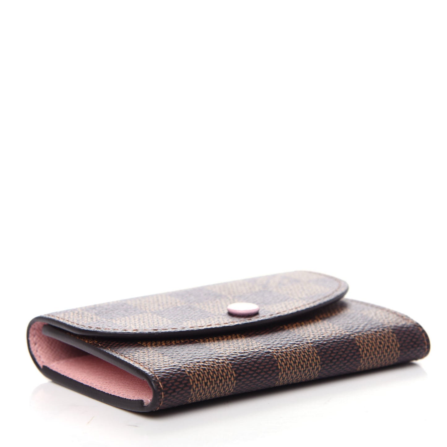 Damier Ebene Rosalie Coin Purse Rose Ballerine