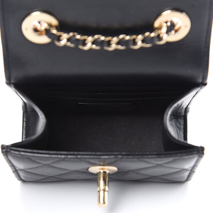 Chanel Lambskin Quilted Mini Trendy CC Chain Wallet Black 6 of 16