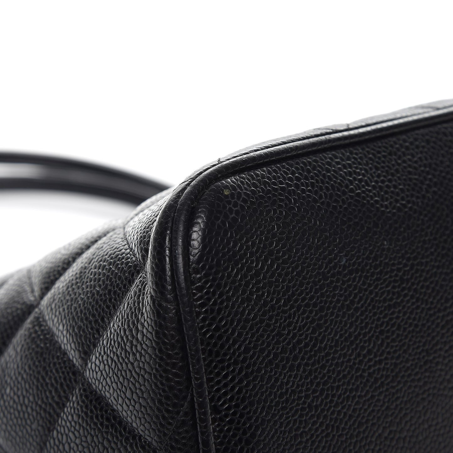 Caviar Quilted Medallion Tote Black