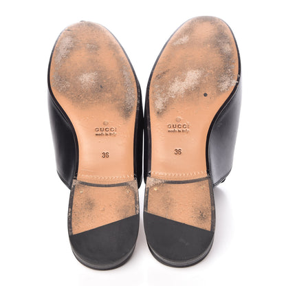 Gucci Calfskin Flower Embroidered Princetown Slippers 36 Black 7 of 18