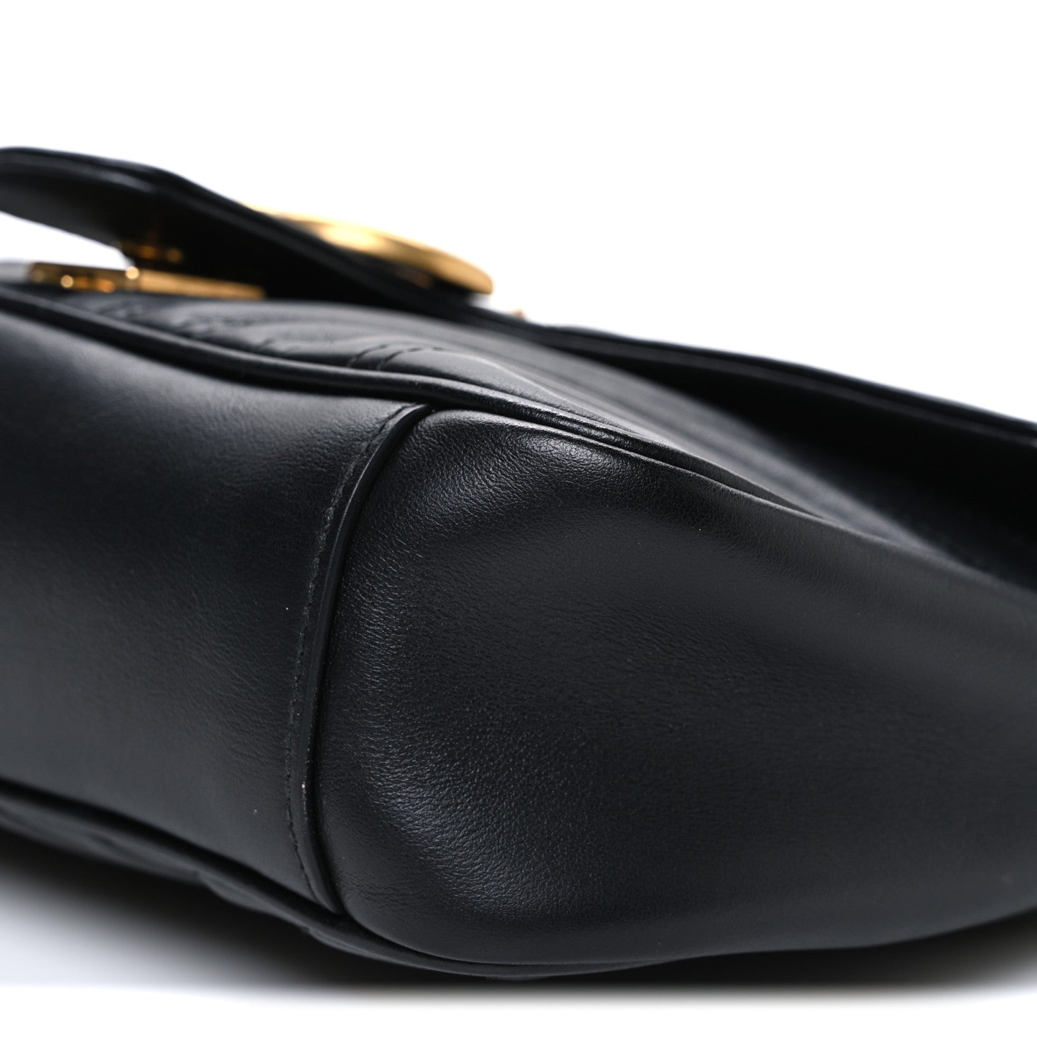 Gucci Calfskin Matelasse Small GG Marmont Shoulder Bag Black 10 of 10
