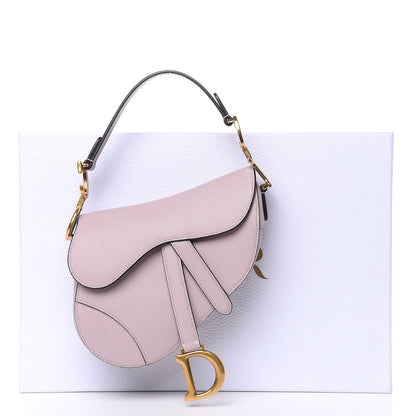 Christian Dior Grained Calfskin Mini Saddle Bag Light Purple 9 of 9