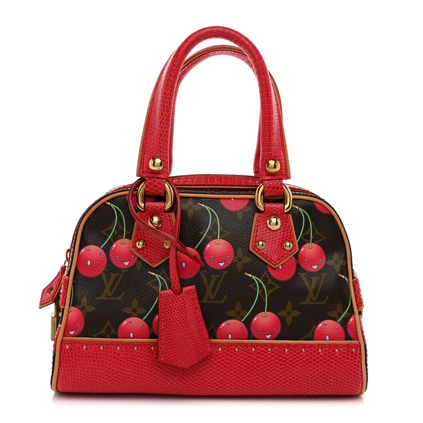 Lizard Monogram Cerises Neo Deauville