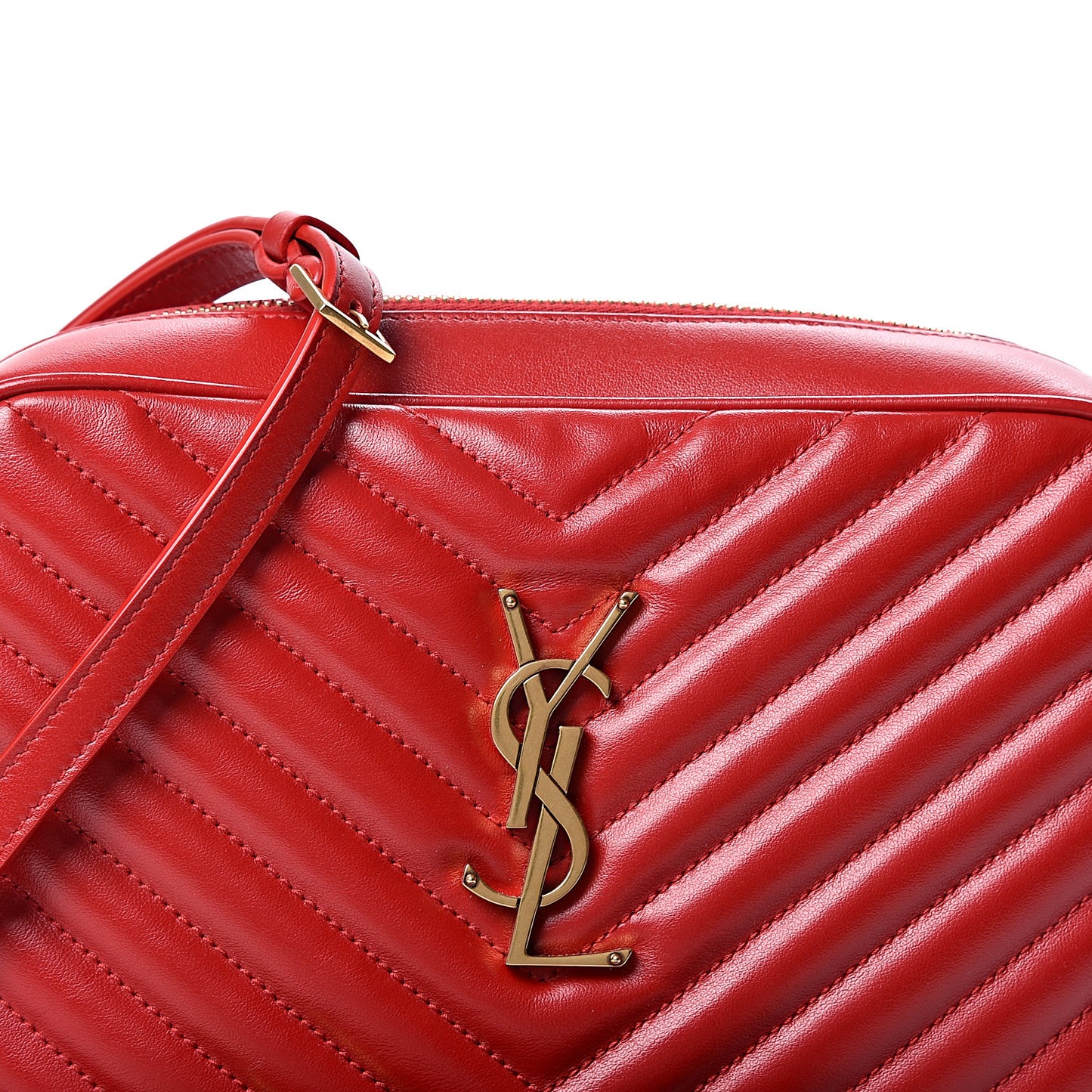 Calfskin Matelasse Monogram Lou Camera Bag Eros Red