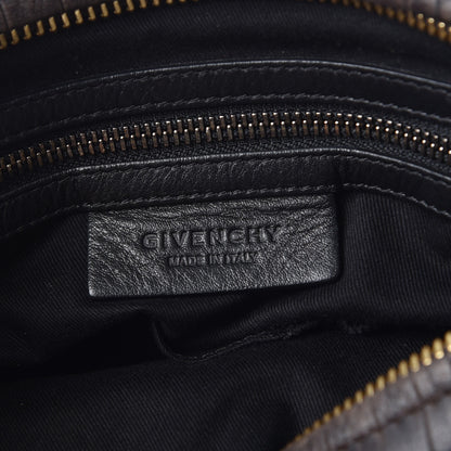 Givenchy Nubuck Crocodile Embossed Medium Pandora Dark Grey 5 of 10