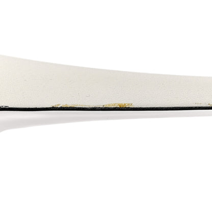 Saint Laurent Calfskin Tribute 105 Platform Sandals 38 White Black 10 of 11