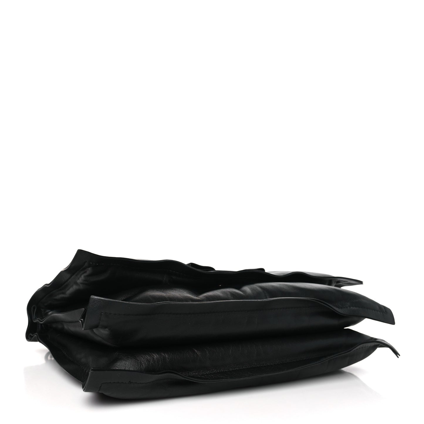 Calfskin Small Viva Bow Shoulder Bag Black