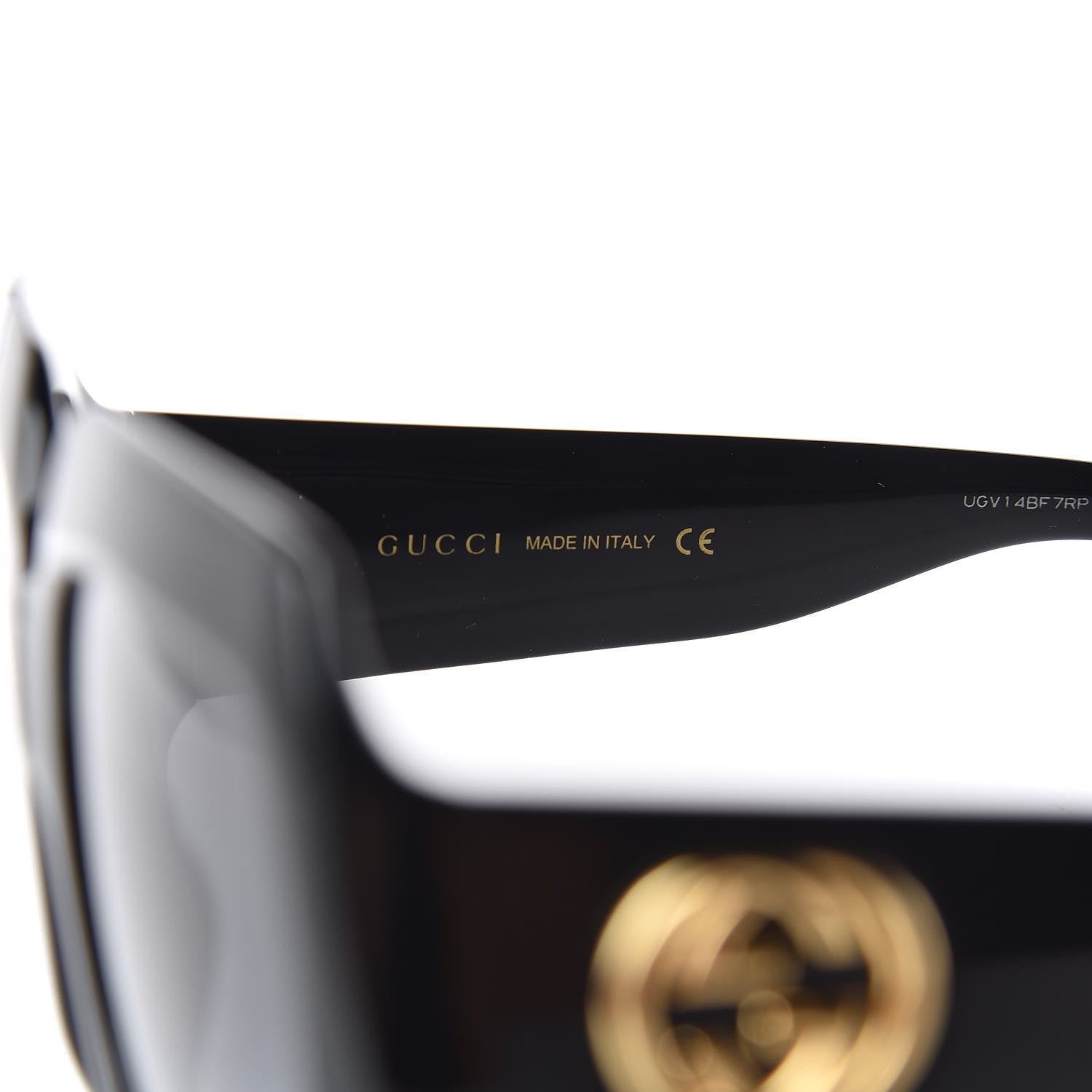 Gucci Acetate Square Frame Sunglasses GG0053S Black 6 of 7