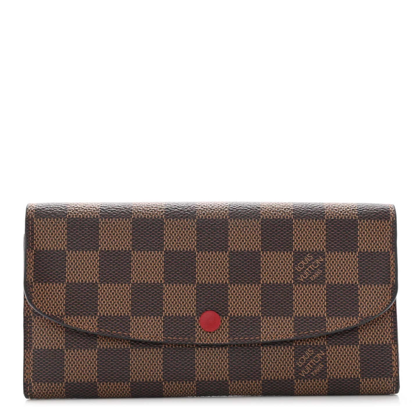 Damier Ebene Emilie Wallet Red