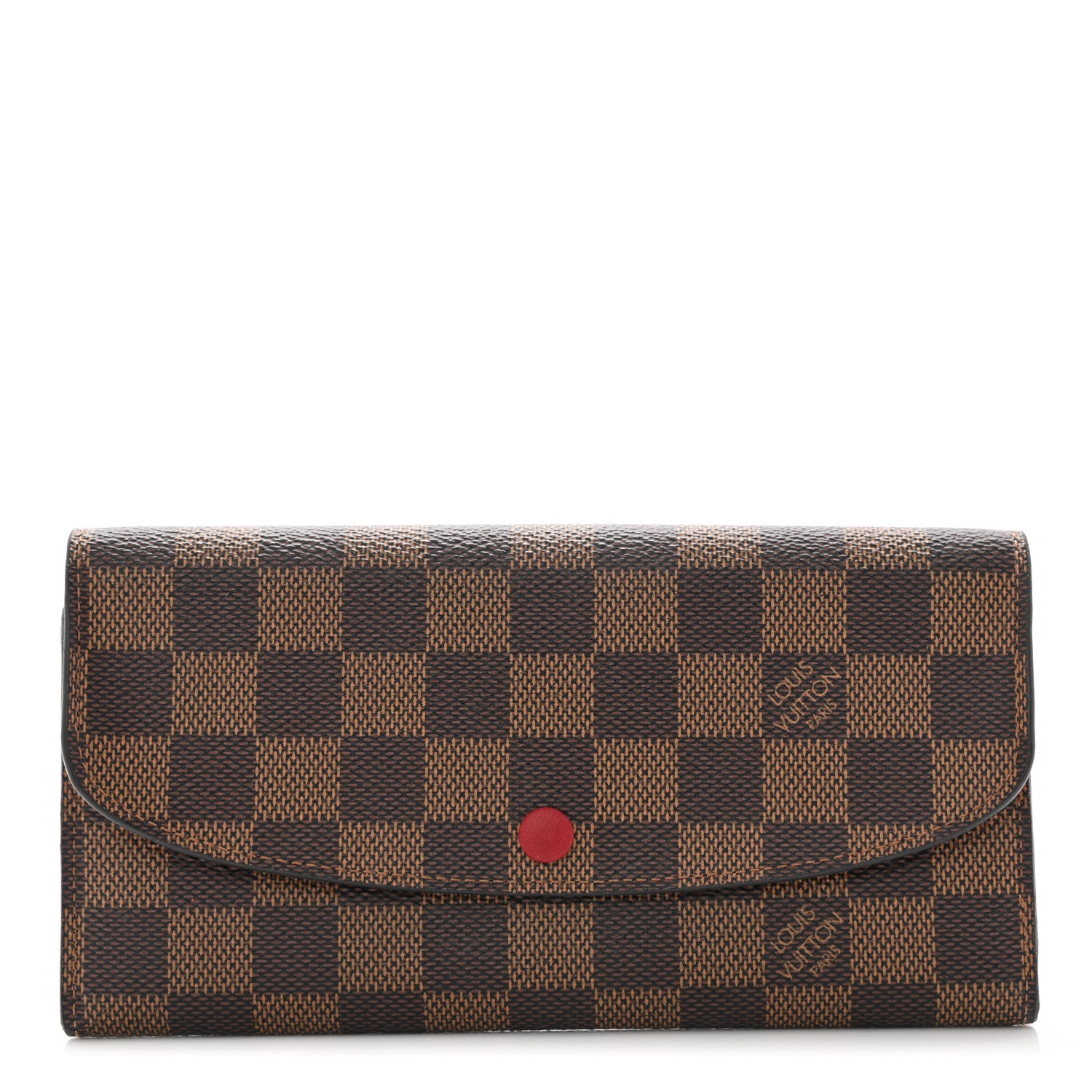 Louis Vuitton Damier Ebene Emilie Wallet Red 1 of 6