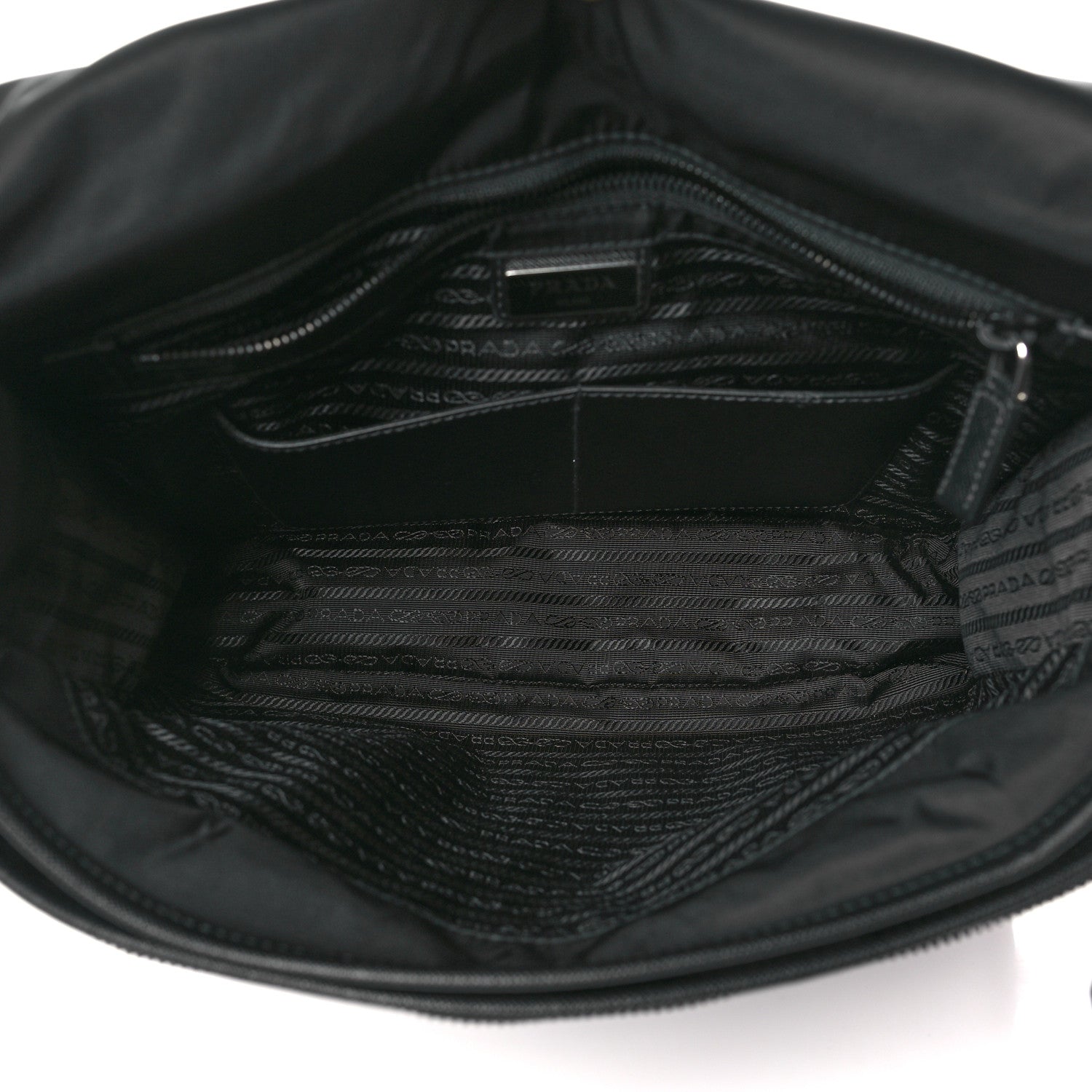 Prada Re-Nylon Saffiano Messenger Bag Black 5 of 9