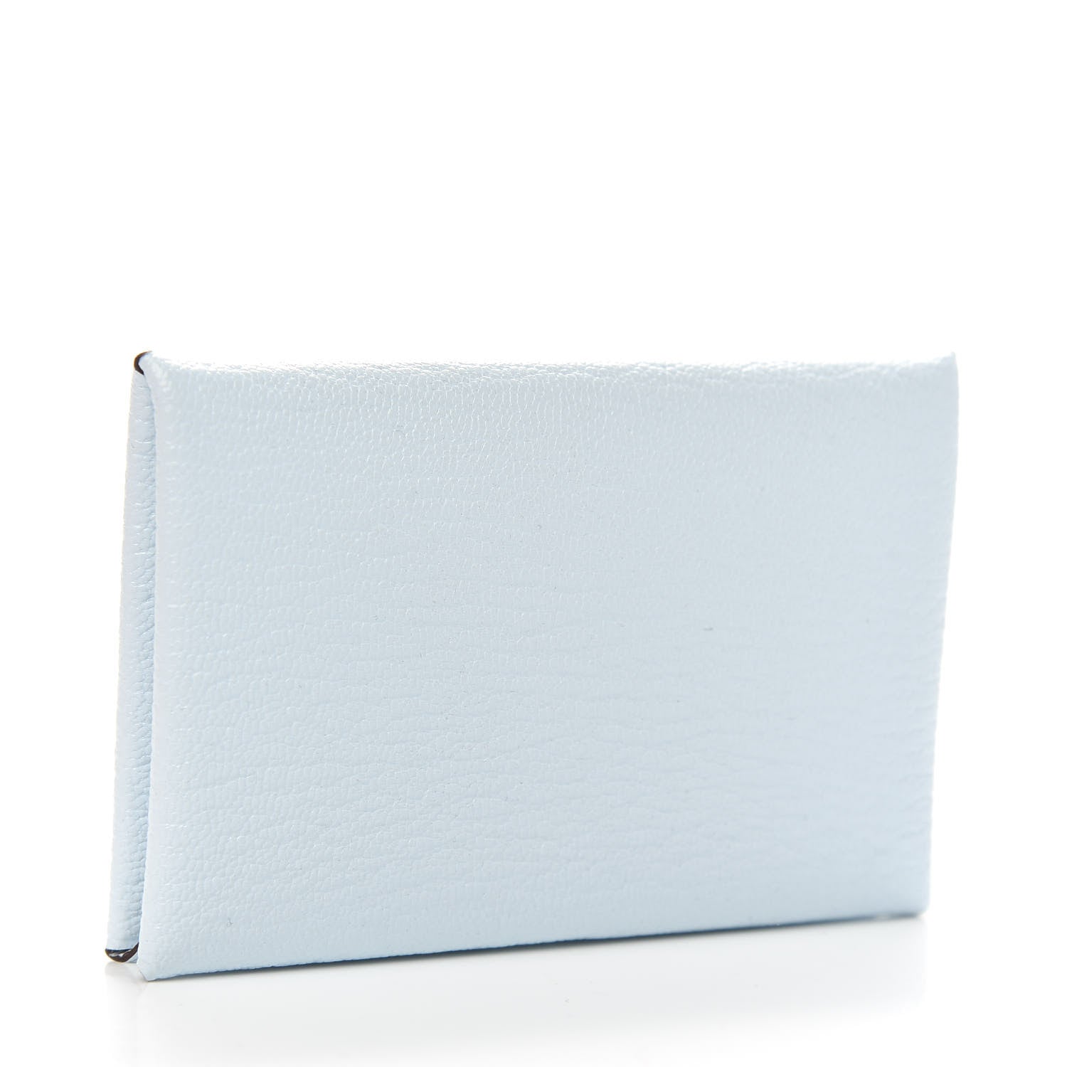 Hermes Chevre Mysore Calvi Card Case Bleu Brume 3 of 8