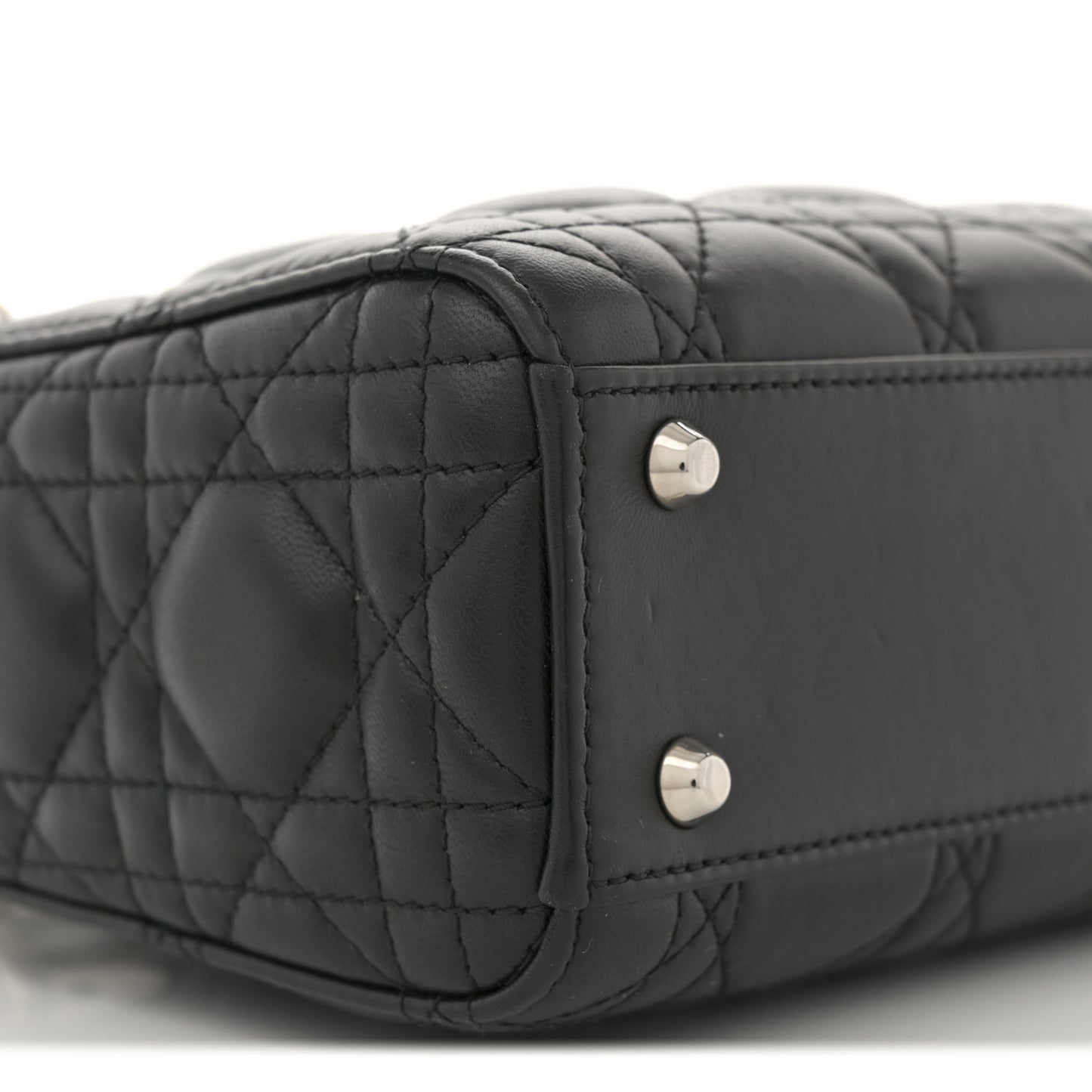 Lambskin Cannage Mini Lady Dior Black