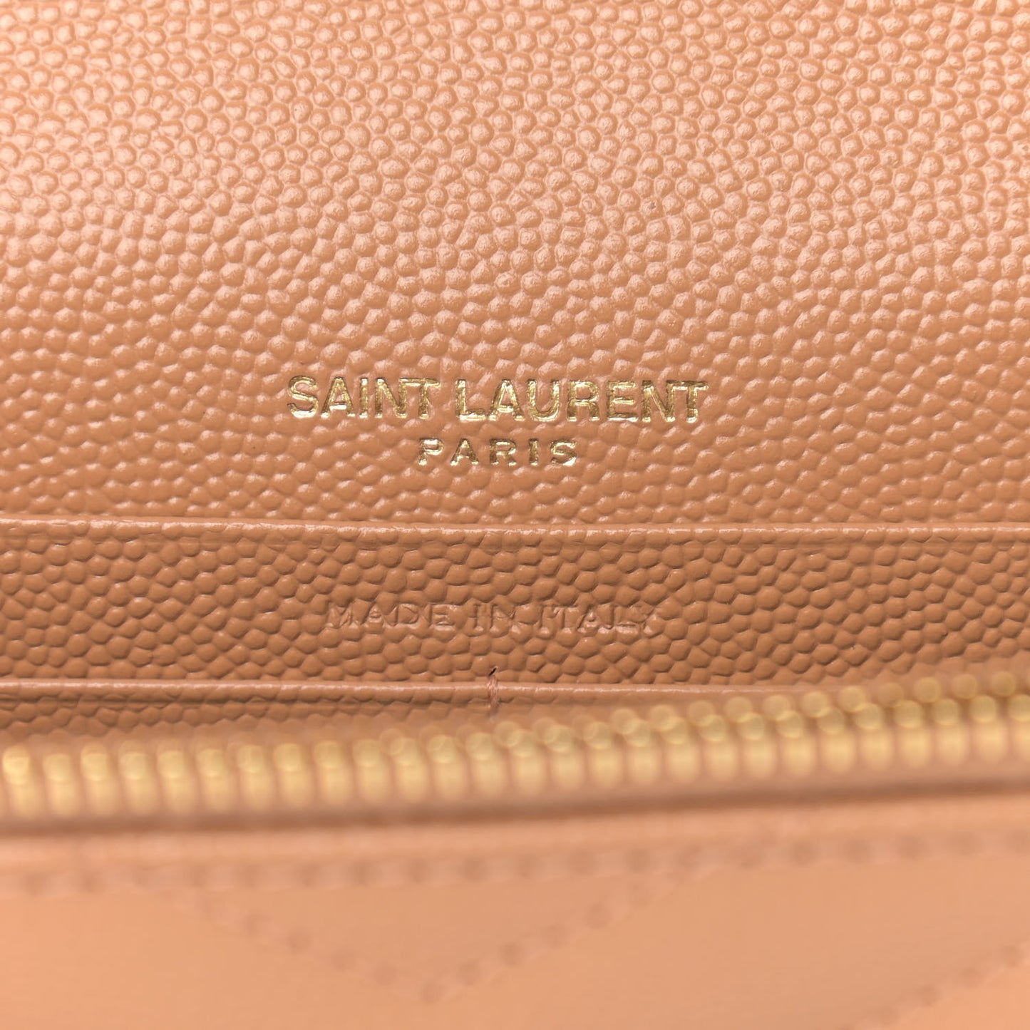 Grain De Poudre Matelasse Chevron Monogram Envelope Chain Wallet Dune