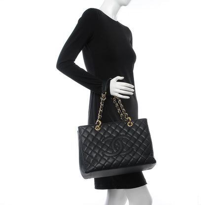 Chanel Caviar Quilted Grand Shopping Tote GST Black 2 of 7