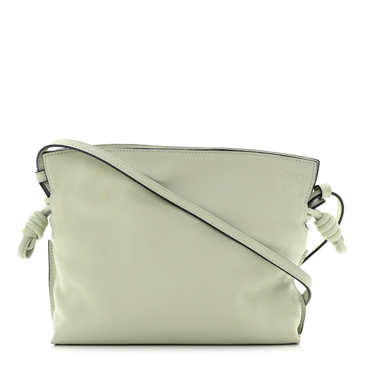 Loewe Calfskin Mini Flamenco Knot Clutch Light Celadon 1 of 9