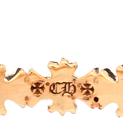 Chrome Hearts 22K Yellow Gold Tiny E CH Plus Band Ring 54 7 4 of 6