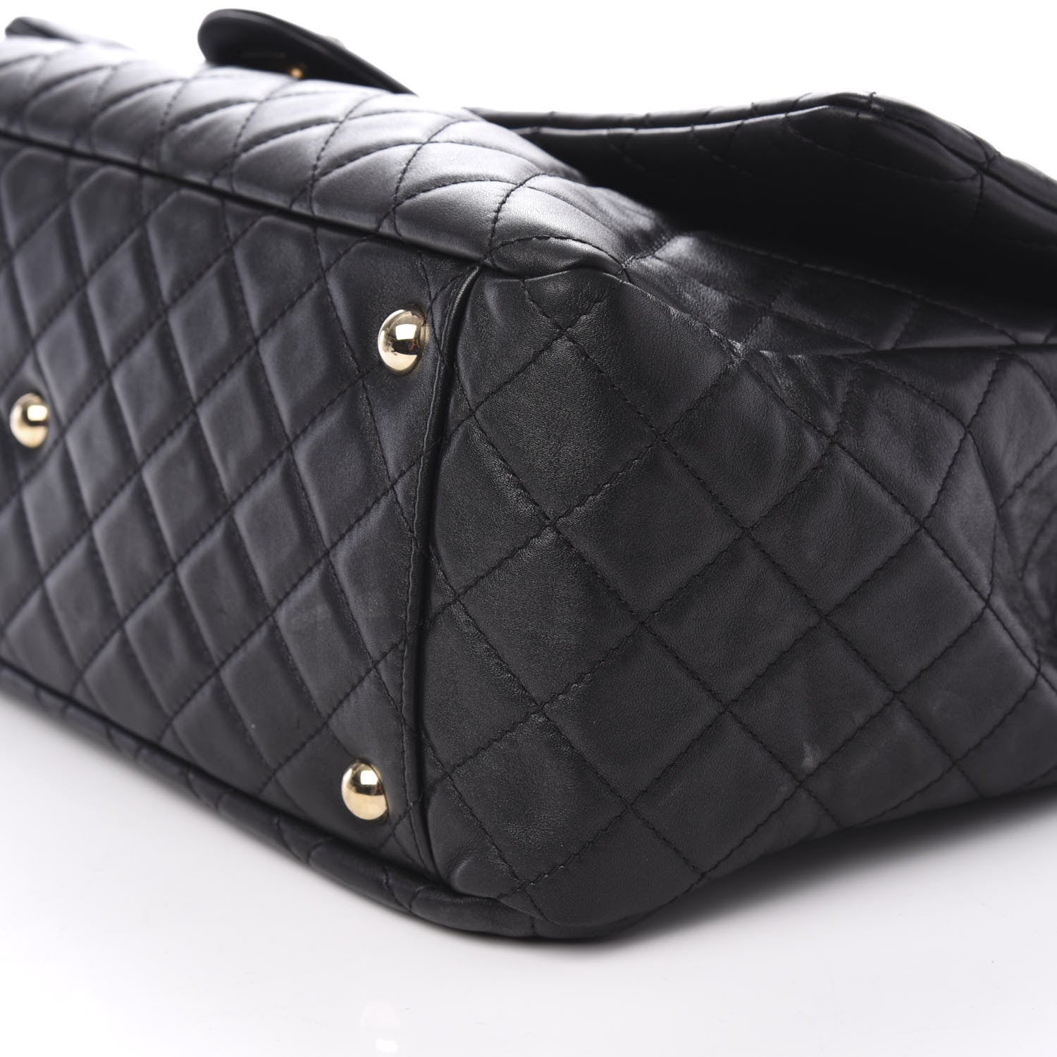 Chanel Calfskin Quilted XXL Travel Flap Bag Black 12 of 13