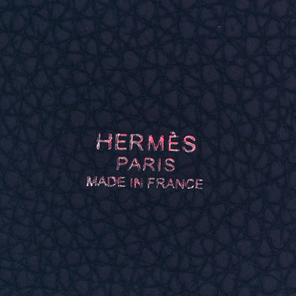 Hermes Taurillon Clemence Picotin Lock 18 PM Deep Blue 6 of 13