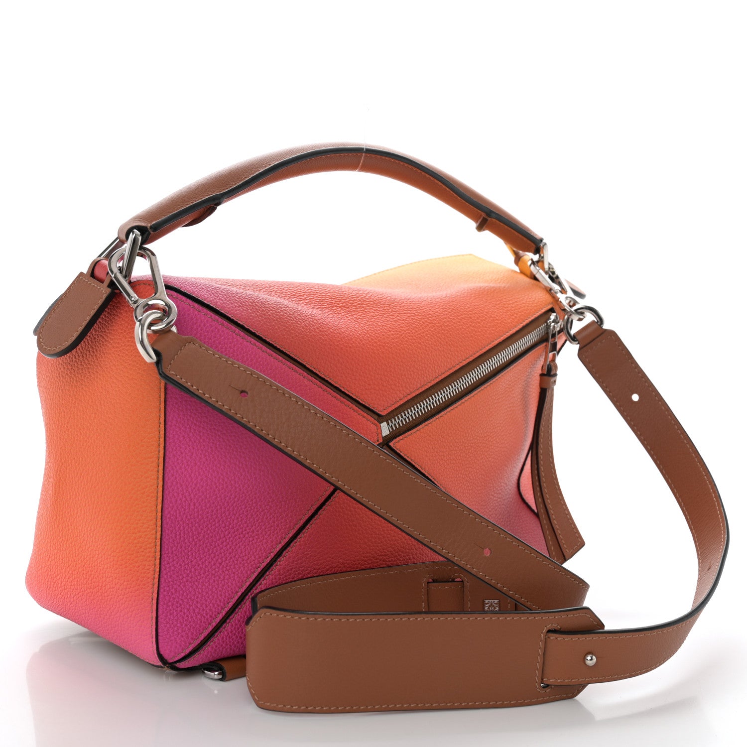 Loewe Calfskin Medium Puzzle Bag Orange Sunset 3 of 10