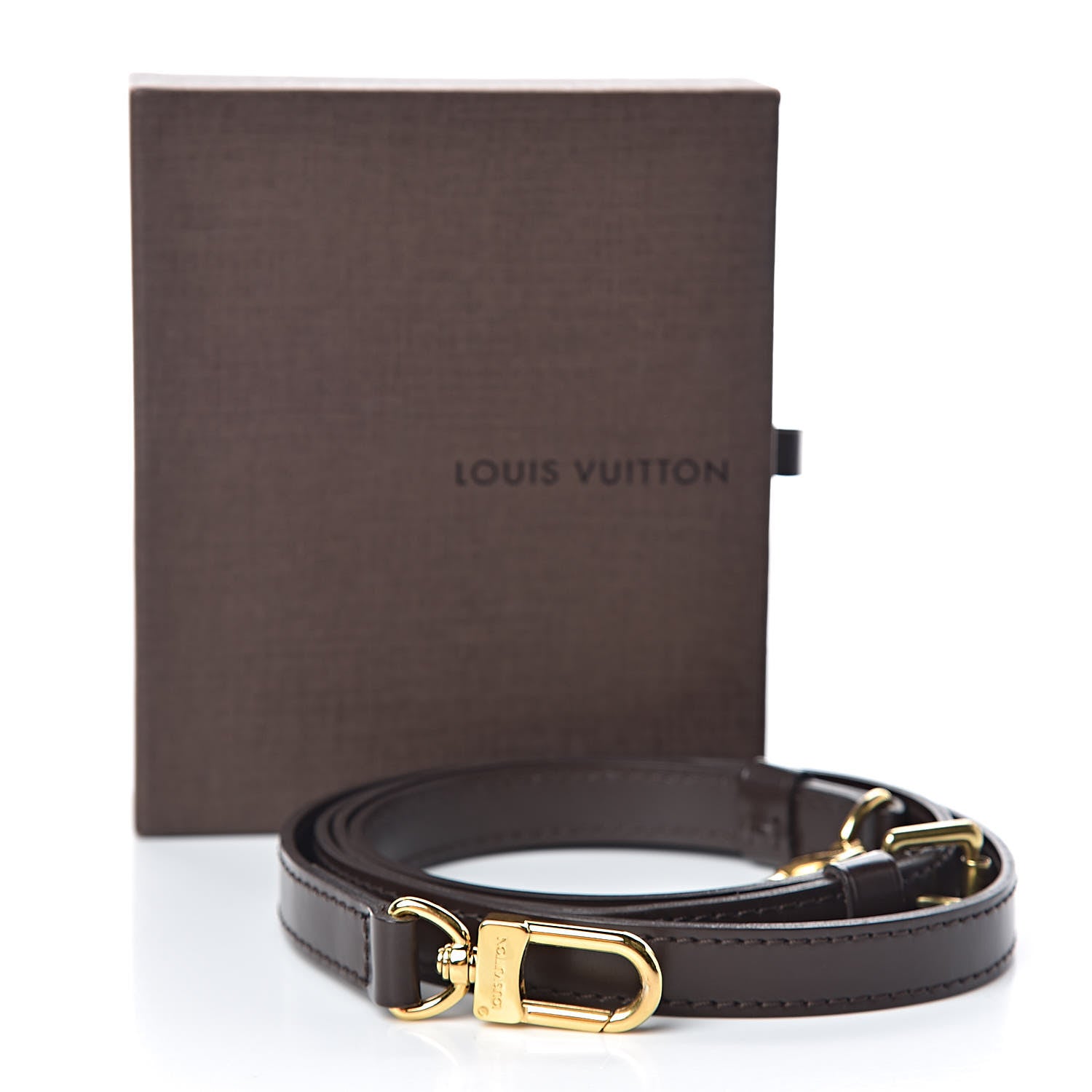 Louis Vuitton Calfskin 16mm Adjustable Shoulder Strap Brown 3 of 3