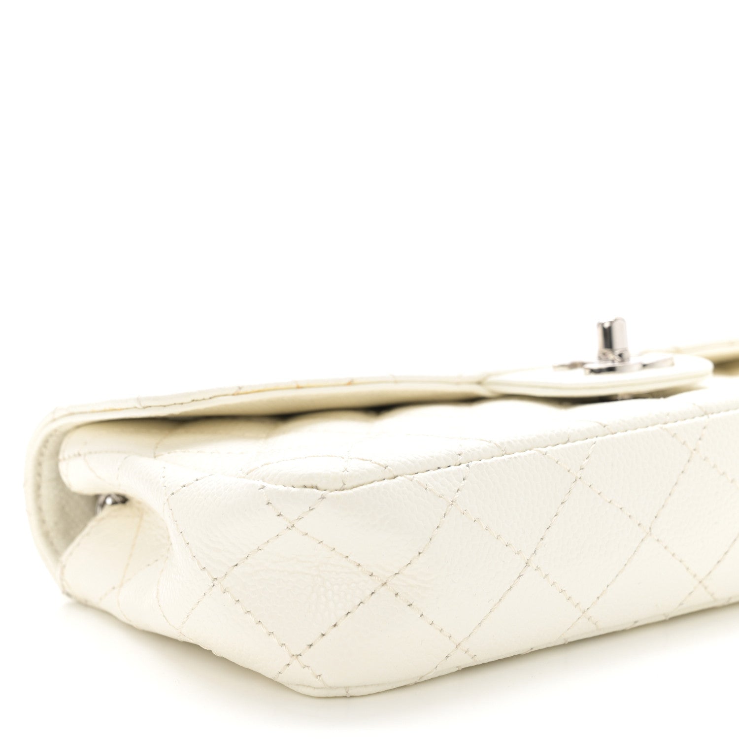 Chanel Caviar Quilted East West Flap White 9 of 13