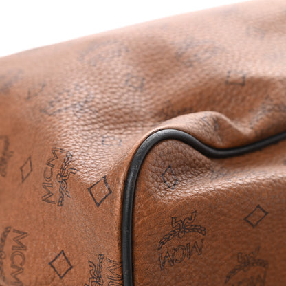 MCM Visetos Shopper Tote Cognac 12 of 18