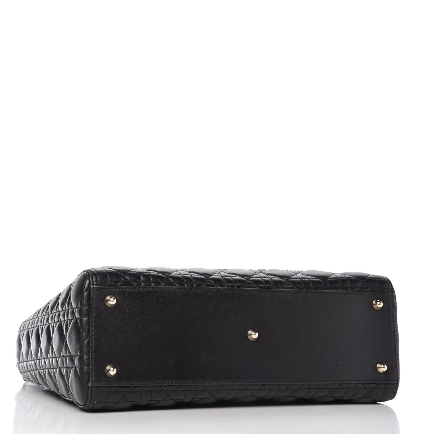 Lambskin Cannage Large Lady Dior Black