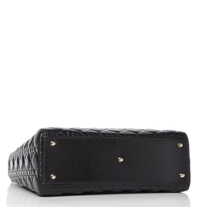 Christian Dior Lambskin Cannage Large Lady Dior Black 4 of 10