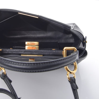 Fendi Nappa Mini Peekaboo Iconic Satchel Black 5 of 9