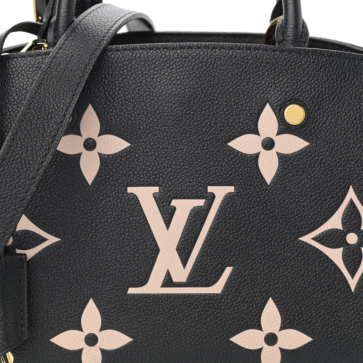 Louis Vuitton Empreinte Monogram Giant Montaigne BB Black Beige 7 of 11