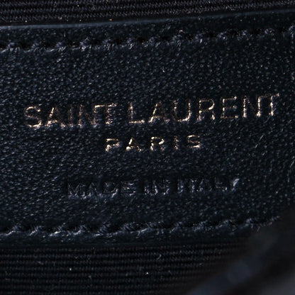 Saint Laurent Metallic Cracked Calfskin Monogram Niki Chain Wallet Black 5 of 8